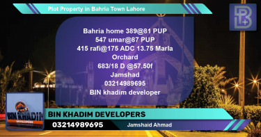 Residential Plot for Sale in Bahria Town, Lahore - (BP-66401)
