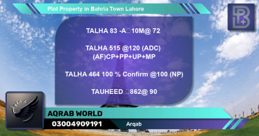 Residential Plot for Sale in Bahria Town, Lahore - (BP-66418)