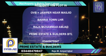 Residential Plot for Sale in Bahria Town, Lahore - (BP-66421)