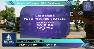 Commercial Property for Sale in Bahria Town, Lahore - (BP-66437)