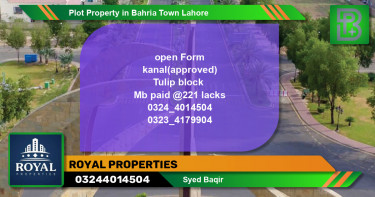 Residential Plot for Sale in Bahria Town, Lahore - (BP-66441)