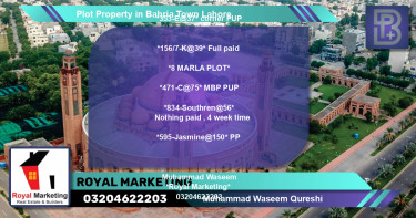 Residential Plot for Sale in Bahria Town, Lahore - (BP-66450)
