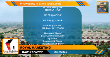 Residential Plot for Sale in Bahria Town, Lahore - (BP-66453)