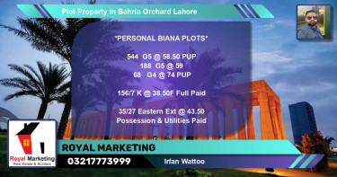 Residential Plot for Sale in Bahria Orchard, Lahore - (BP-66454)