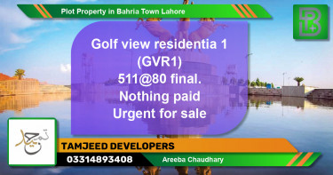 Residential Plot for Sale in Bahria Town, Lahore - (BP-66459)