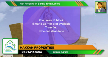 Residential Plot for Sale in Bahria Town, Lahore - (BP-66485)