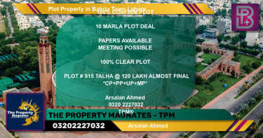 Residential Plot for Sale in Bahria Town, Lahore - (BP-66495)
