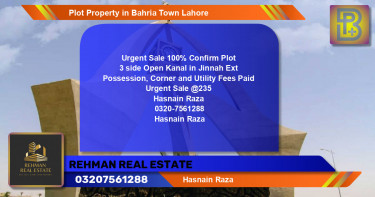 Residential Plot for Sale in Bahria Town, Lahore - (BP-66505)
