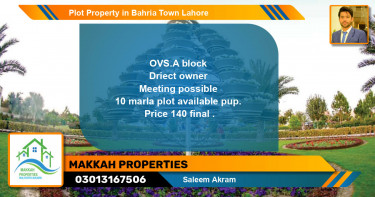 Residential Plot for Sale in Bahria Town, Lahore - (BP-66536)