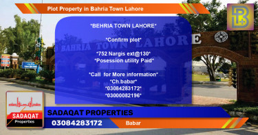 Residential Plot for Sale in Bahria Town, Lahore - (BP-66542)