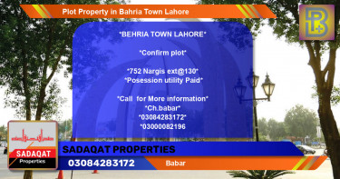 Residential Plot for Sale in Bahria Town, Lahore - (BP-66543)