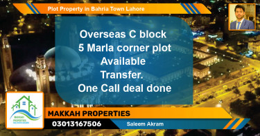 Residential Plot for Sale in Bahria Town, Lahore - (BP-66544)