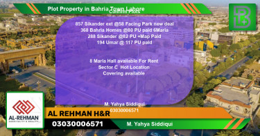 Residential Plot for Sale in Bahria Town, Lahore - (BP-66638)