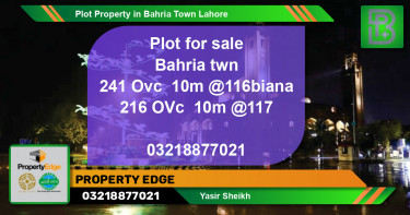 Residential Plot for Sale in Bahria Town, Lahore - (BP-66658)