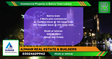 Commercial Property for Sale in Bahria Town, Lahore - (BP-66662)