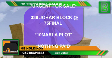 Residential Plot for Sale in Bahria Town, Lahore - (BP-66669)