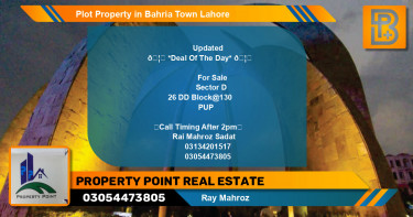 Residential Plot for Sale in Bahria Town, Lahore - (BP-66735)