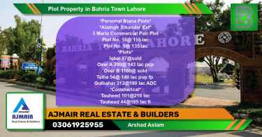 Commercial Plot for Sale in Bahria Town, Lahore - (BP-66751)