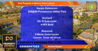 Residential Plot for Sale in Bahria Town, Lahore - (BP-66806)