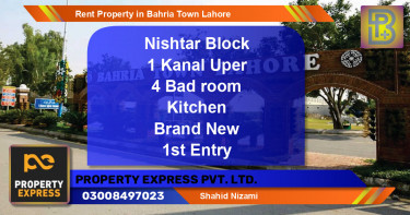 Residential Property for Rent in Bahria Town, Lahore - (BP-66808)