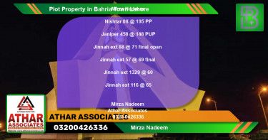 Residential Plot for Sale in Bahria Town, Lahore - (BP-66875)