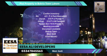 Residential Plot for Sale in Bahria Town, Lahore - (BP-66907)