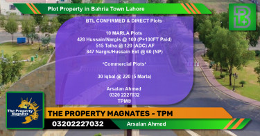 Commercial Plot for Sale in Bahria Town, Lahore - (BP-66955)
