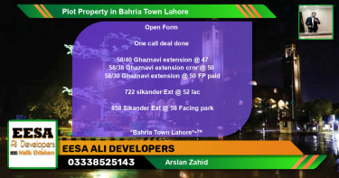 Residential Plot for Sale in Bahria Town, Lahore - (BP-66968)