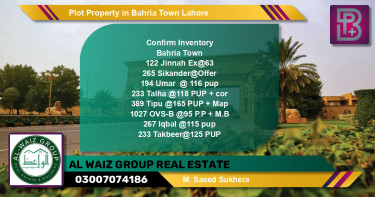 Residential Plot for Sale in Bahria Town, Lahore - (BP-66982)