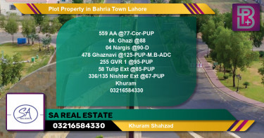 Residential Plot for Sale in Bahria Town, Lahore - (BP-66989)