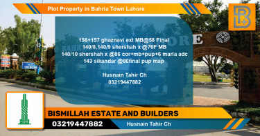 Residential Plot for Sale in Bahria Town, Lahore - (BP-67027)