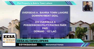 Residential Plot for Sale in Bahria Town, Lahore - (BP-67031)