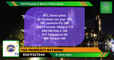 Residential Plot for Sale in Bahria Town, Lahore - (BP-67122)