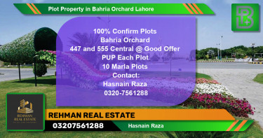 Residential Plot for Sale in Bahria Orchard, Lahore - (BP-67181)