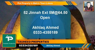 Residential Plot for Sale in Bahria Town, Lahore - (BP-67196)