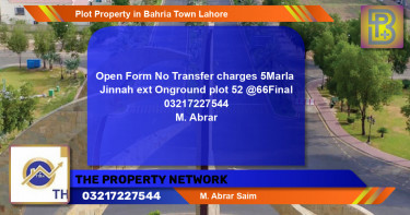 Residential Plot for Sale in Bahria Town, Lahore - (BP-67203)