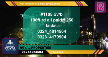 Residential Plot for Sale in Bahria Town, Lahore - (BP-67217)