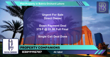 Residential Plot for Sale in Bahria Orchard, Lahore - (BP-67238)