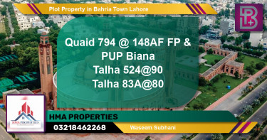 Residential Plot for Sale in Bahria Town, Lahore - (BP-67254)