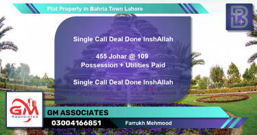 Residential Plot for Sale in Bahria Town, Lahore - (BP-67266)