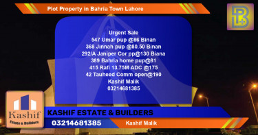 Residential Plot for Sale in Bahria Town, Lahore - (BP-67280)