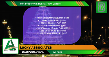 Residential Plot for Sale in Bahria Town, Lahore - (BP-67337)