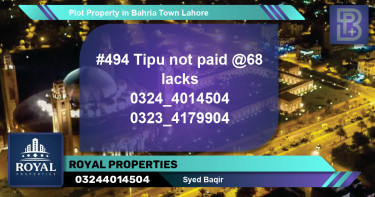 Residential Plot for Sale in Bahria Town, Lahore - (BP-67341)
