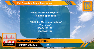 Residential Plot for Sale in Bahria Town, Lahore - (BP-67418)