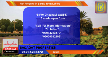 Residential Plot for Sale in Bahria Town, Lahore - (BP-67422)