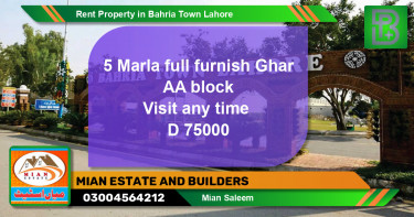 Residential Property for Rent in Bahria Town, Lahore - (BP-67446)