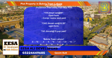 Residential Plot for Sale in Bahria Town, Lahore - (BP-67502)