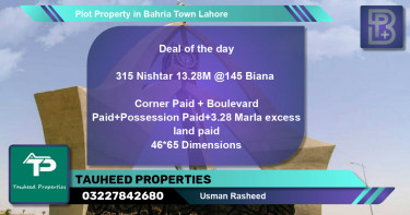 Residential Plot for Sale in Bahria Town, Lahore - (BP-67523)