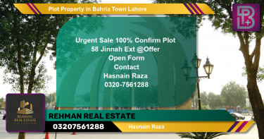 Residential Plot for Sale in Bahria Town, Lahore - (BP-67597)