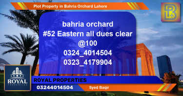 Residential Plot for Sale in Bahria Orchard, Lahore - (BP-67626)
